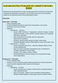 Fluid and Electrolyte Balance &ndash; Key Concepts for Exam 1 Review