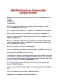 BUAl 5650 Final Exam Questions With Complete Answers