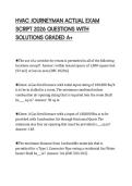 HVAC JOURNEYMAN ACTUAL EXAM  SCRIPT 2026 QUESTIONS WITH  SOLUTIONS GRADED A&plus; 