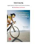 Applied Statistics in Business and Economics 5th Edition &mdash; by David Doane &mdash; Complete Test Bank &lpar;Ch&period; 1-18&rpar;