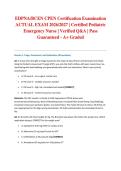 EDPNA&sol;BCEN CPEN Certification Examination ACTUAL EXAM 2026&sol;2027 &vert; Certified Pediatric Emergency Nurse &vert; Verified Q&A &vert; Pass Guaranteed - A&plus; Graded