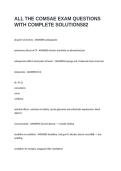 ALL THE COMSAE EXAM QUESTIONS WITH COMPLETE SOLUTIONS