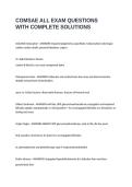 COMSAE ALL EXAM QUESTIONS WITH COMPLETE SOLUTIONS
