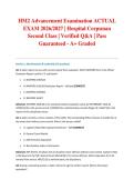 HM2 Advancement Examination ACTUAL EXAM 2026&sol;2027 &vert; Hospital Corpsman Second Class &vert; Verified Q&A &vert; Pass Guaranteed - A&plus; Graded