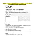 2025 OCR A Level History A Y213&sol;01 The French Revolution and the rule of Napoleon 1774&ndash;1815  Combined Question Paper & Final Marking Scheme 