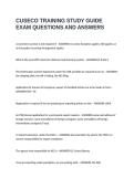 CUSECO TRAINING STUDY GUIDE EXAM QUESTIONS AND ANSWERS