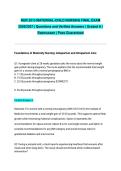 NUR 2513 MATERNAL-CHILD NURSING FINAL EXAM 2026&sol;2027 &vert; Questions and Verified Answers &vert; Graded A &vert; Rasmussen &vert; Pass Guaranteed