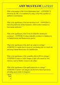 AMT MLS EXAM  QUESTIONS AND ANSWERS 2026 - 2027