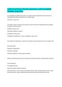 Audit Final Exam Review Questions with Complete Reliable Solutions