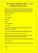 MN LIFE AND HEALTH  INSURANCE EXAM QUESTIONS AND ANSWERS 2026 - 2027