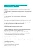 Auditing & Assurance Services CH 3 Multiple-Choice Questions All Verified 