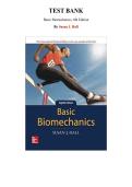 Test Bank for Basic Biomechanics 8th Edition  by Susan Hall&comma; Chapter 1-15 &vert; All Chapters