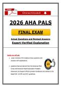 AHA PALS Final Exam &lpar;PDF&rpar; &vert; Updated PALS Exam Questions &vert; Pediatric Life Support