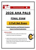 AHA PALS Final Exam &lpar;PDF&rpar; &vert; Updated PALS Exam Questions &vert; Pediatric Life Support