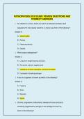 Pathophysiology Exam 1 &ndash; Review Questions with Correct Answers