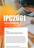 IPC2601 Assignment 2 Semester 1 ANSWERS 2026 - Due 21 April 226