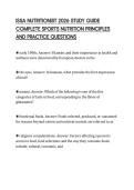 ISSA NUTRITIONIST 2026 STUDY GUIDE  COMPLETE SPORTS NUTRITION PRINCIPLES  AND PRACTICE QUESTIONS 