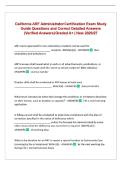California ARF Administrator Certification Exam Study Guide Questions and Correct Detailed Answers &lpar;Verified Answers&rpar; Graded A&plus; &vert; New 2026&sol;27