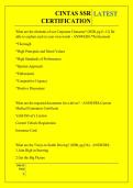 CINTAS SSR  CERTIFICATION QUESTIONS AND ANSWERS 2026 - 2027