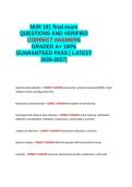 NUR 101 final exam QUESTIONS AND VERIFIED CORRECT ANSWERS GRADED A&plus; -LATEST 2026-2027- 100- GUARANTEED PASS&period;docx