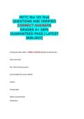 HGTC Nur 101 final QUESTIONS AND VERIFIED CORRECT ANSWERS GRADED A&plus; LATEST&period;docx
