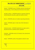 MATH 215 MIDTERM  EXAM QUESTIONS AND ANSWERS 2026 - 2027