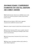 JEAN INMAN DOMAIN 1 COMPREHENSIVE  EXAMINATION TEST 2026 FULL QUESTIONS  AND CORRECT ANSWERS