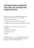 JEAN INMAN DOMAIN 1 EXAMINATION  STUDY SHEET 2026 QUESTIONS WITH  DETAILED SOLUTIONS
