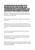 JOURNEYMAN OIL MAINE FUEL  BOARD RULES TEST BANK 2026  COMPREHENSIVE QUESTIONS AND  ACCURATE SOLUTIONS VERIFIED 