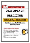 APEA 3P Predictor Exam &lpar;PDF&rpar; &vert; Updated 3P Exam Questions &vert; Nurse Practitioner