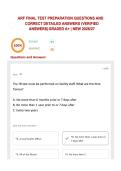 ARF FINAL TEST PREPARATION QUESTIONS AND CORRECT DETAILED ANSWERS &lpar;VERIFIED ANSWERS&rpar; GRADED A&plus; &vert; NEW 2026&sol;27