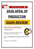 APEA 3P Predictor Exam &lpar;PDF&rpar; &vert; Updated 3P Exam Questions &vert; Nurse Practitioner &ndash; Complete Exam Bundle 