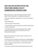 LNHA NAB 2026 REVISION NOTES AND  STRUCTURED NURSING FACILITY  ADMINISTRATION OVERVIEW GUIDE