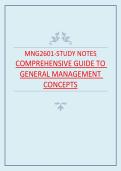 MNG2601 &ndash; Study Notes Comprehensive Guide to General Management Concepts
