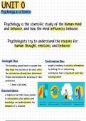 Class notes AP Psychology - The foundation
