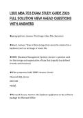LSUS MBA 703 EXAM STUDY GUIDE 2026  FULL SOLUTION VIEW AHEAD QUESTIONS  WITH ANSWERS