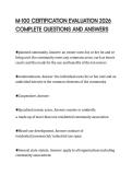 M-100 CERTIFICATION EVALUATION 2026  COMPLETE QUESTIONS AND ANSWERS