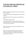 M-100 FINAL PAPER 2026 QUESTIONS AND  SOLUTIONS 100&percnt; CORRECT