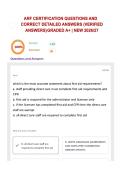 ARF CERTIFICATION QUESTIONS AND CORRECT DETAILED ANSWERS &lpar;VERIFIED ANSWERS&rpar; GRADED A&plus; &vert; NEW 2026&sol;27