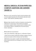 MEDICAL SURGICAL ATI EXAM PAPER 2026  COMPLETE QUESTIONS AND ANSWERS  GRADED A&plus;