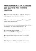 MESA AIRLINES E175 ACTUAL EXAM PAPER  2026 QUESTIONS WITH SOLUTIONS  GRADED A&plus;
