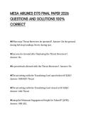 MESA AIRLINES E175 EXAMINATION TEST  2026 COMPREHENSIVE Q&A STUDY GUIDE