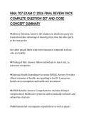 MHA 707 EXAM C 2026 EXAM PREPARATION  PACK KEY HEALTHCARE POLICY  MANAGEMENT AND SAMPLE QUESTIONS  WITH EXPLANATIONS