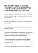 MHA 707 EXAM C 2026 STUDY GUIDE  COMPLETE HEALTHCARE ADMINISTRATION  CONCEPTS AND PRACTICE QUESTIONS