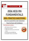 HESI RN Fundamentals &lpar;PDF&rpar; &vert; &lpar;2026&rpar; Nursing Exam Questions &vert; Fundamentals Nursing
