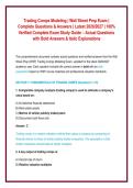 Trading Comps Modeling &vert; Wall Street Prep Exam &vert;  Complete Questions & Answers &vert; Latest 2026&sol;2027 &vert; 100&percnt;  Verified Complete Exam Study Guide &ndash; Actual Questions  with Bold Answers & Italic Explanations