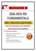 HESI RN Fundamentals &lpar;PDF&rpar; &vert; &lpar;2026&rpar; Nursing Exam Questions &vert; Fundamentals Nursing