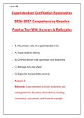 Superintendent Certification Exam 2026 &ndash; 200 Practice Questions & Rationales &vert; Pass Your Test