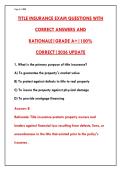 Title Insurance Exam 2026 &ndash; 200 Practice Questions with Answers & Rationales &vert; Pass Your Test