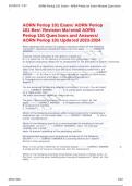 AORN Periop 101 Exam and APEA Predictor Exam Missed Questions and Answers Comprehensive Review for Nursing and Surgical Certification Success